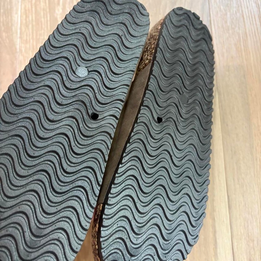 Big Buckle Faux Leather Sandals | Size 39 - Picture 3 of 5